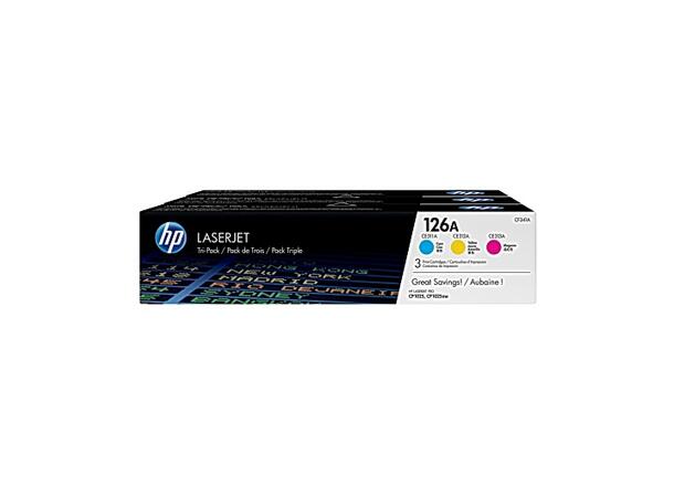 Toner HP CF341AM 126A C/M/Y (3) pakke med alle 3 farger 